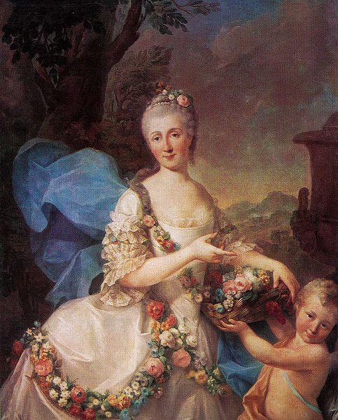 Marcello Bacciarelli Portrait of Apolonia Ustrzycka and her son Stanislaw. oil painting picture